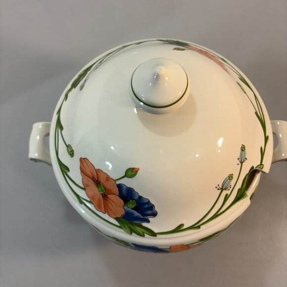 Villeroy & Boch Amapola Poppies Porcelain Lidded Soup Tureen Bowl Handled - Picture 5 of 7